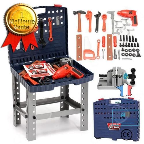 C® Tempsa 69pcs Enfants Jouets Outil De Réparation Valise Electrique Simulée Pliable Boîte Garçon Imaginatif Jeu De Rôle Cadeaux Noë