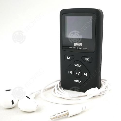 INN? Radio de poche FM/DAB, affichage num?rique st?r?o LCD, prise en charge de la fonction de lecture MP3 Bluetooth, radio noir