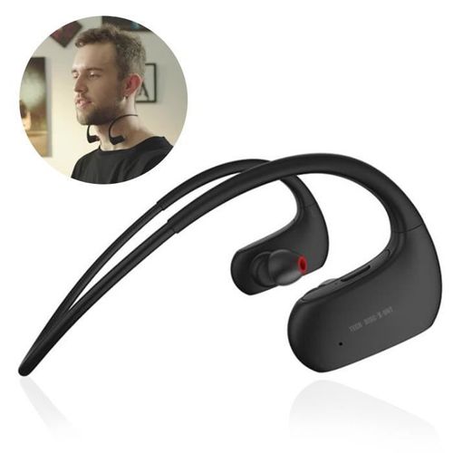 TD® Lecteur MP3 Intégré à des Ecouteurs Etanche natation sport usb voiture Oreillettes fille garçon Walkman running casque piscine