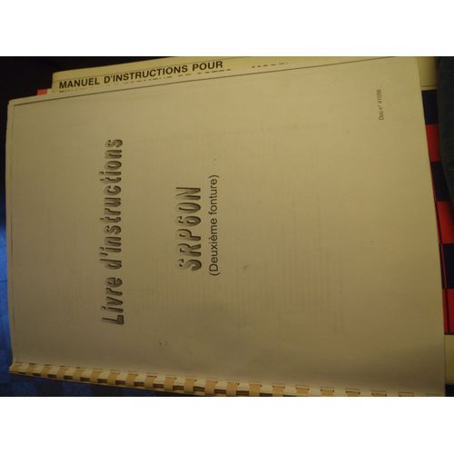 Livre D Instructions Machine A Tricoter Srp60n