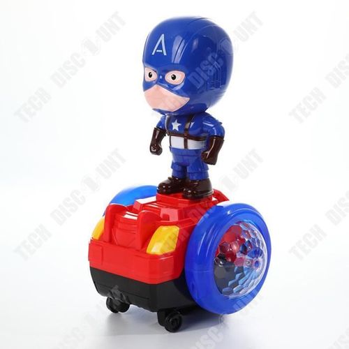 Td? Jouets De Style Complet De Voiture D'?Quilibre, Lumi?Re De Voiture ?Lectrique Cascadeur Captain America Et Jouets Musicaux