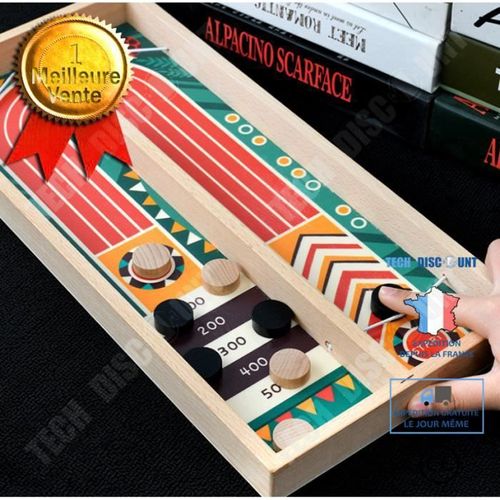 Td® Jouet En Bois Catapulte Échecs Enfants Balle Rebondissante