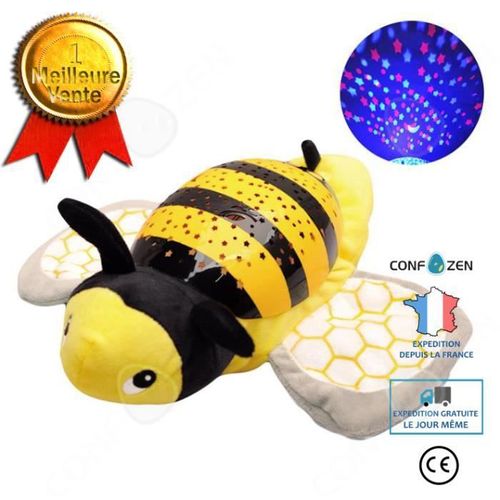 C® Jouet Led Bebe Led Ciel Étoilé Projecteur Animal Éclairage Veilleuse En Peluche Jouet Aide Au Sommeil Cadeau - Abeille