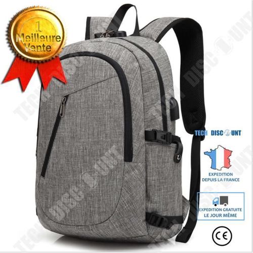 TD® Sac à Dos Ordinateur Portable 15.6 Sac Ordinateur Portable Hommes Femmes Anti-Theft USB Charging Port and Headphone"