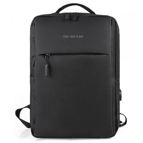 TD® TCHIPIE Sac à Dos Ordinateur Portable Imperméable Antivol avec USB Charging Port pour Affaires/Voyage/Ecole, Noir