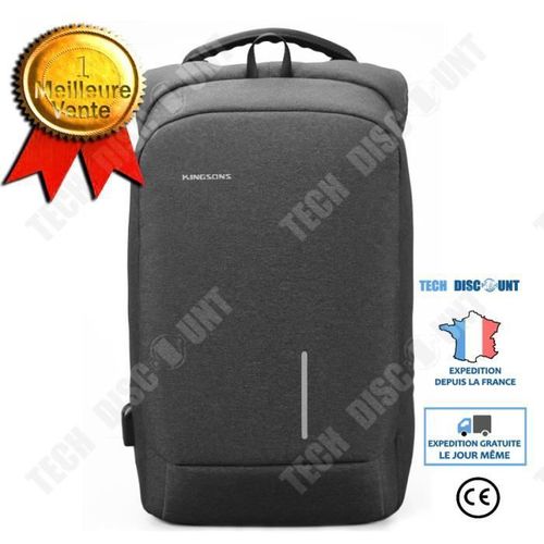 TD® Sac à dos Antivol USB et Port de charge Antipluie Fashion Ordinateur portable/Tablette PC Trolley