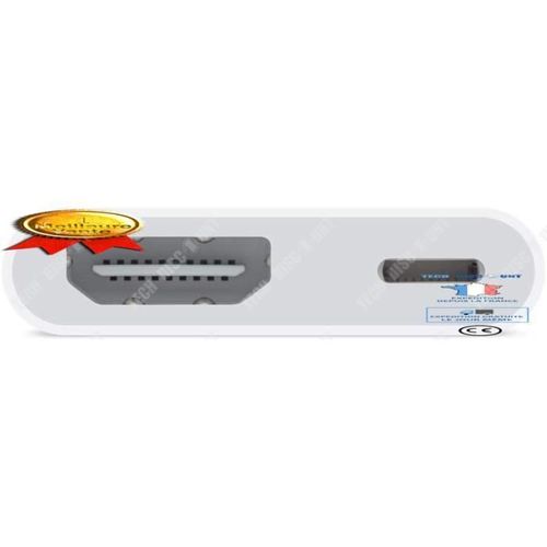 TD® Adaptateur Lightning vers AV numérique - Convertisseur audio-vidéo - accessoire multimédia- connectique lightning HDMI-VGA
