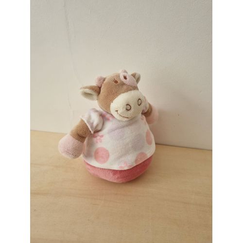 Doudou Peluche Vache Lola Culbuto Noukie's No