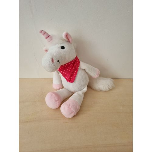 Doudou Licorne Blanche Rose Kinder