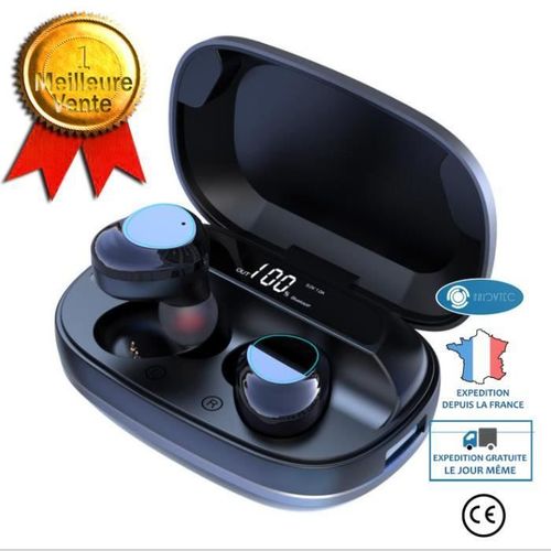 INN® Casque Bluetooth sans fil G16 Appel binaural stéréo 5.0 Affichage LED avec affichage numérique du compartiment de charge