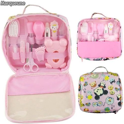 Trousse De Soin Bébé Complete Marqueune - 13 Accessoires - (Rose)