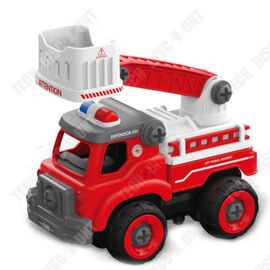 Td® Jouet De Voiture Pour Enfants Jouet Éducatif Anti-Chute Multifonctionnel Détachable Ensemble De Camion De Pompiers D'ingénierie