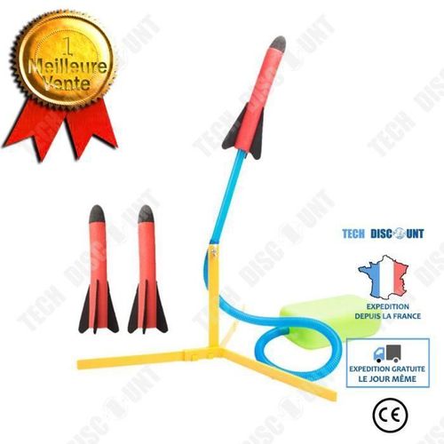 Td® Jouet Canon Missile Éducatif D'éducation Lance-Roquettes Pédale En Plein Air Jouets Pour Enfants Lancement Lance-Roquettes
