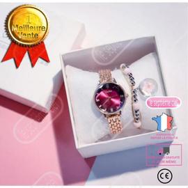 LSC Coffret Cadeau Montre Fille Femme Chic Pas Cher Montre