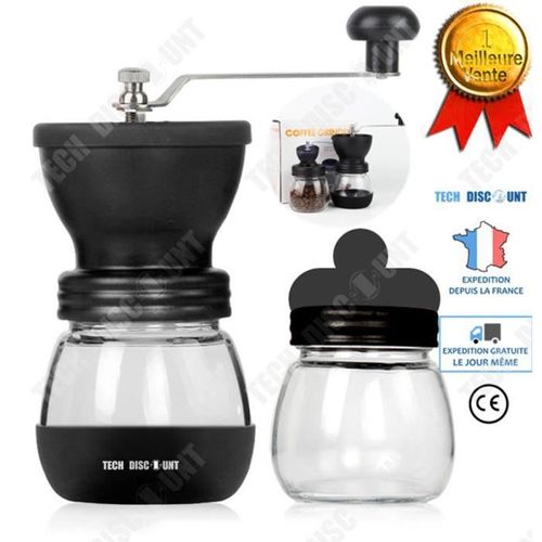Td® Moulin A Cafe Manuel Vintage Ancien Reglable Ceramique Broyeur Grain Expresso Grinder Acier Inoxydable Portable Design Moudre