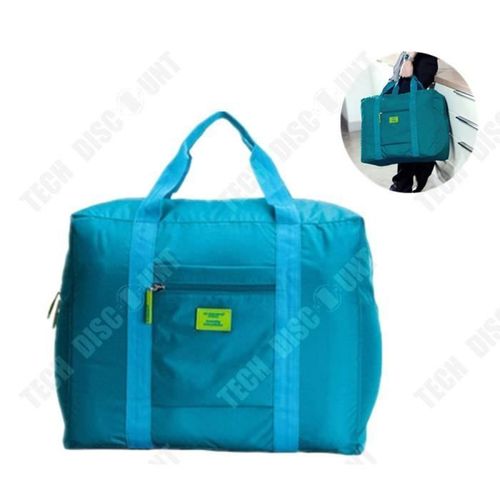 TD® Sac de rangement de Voyage pliant en nylon et maille imperméable-Grande Contenance- Bleu Turquoise