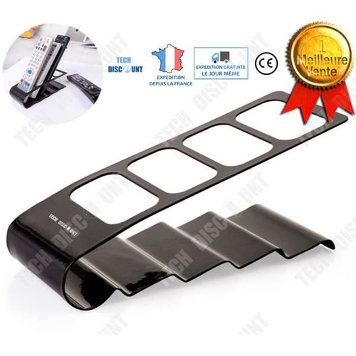 Td® Support Porte Telecommande Tv Table Design Chambre Organiseur Rangement Boite Salon Pour Telephone 4 Compartiments Bureau