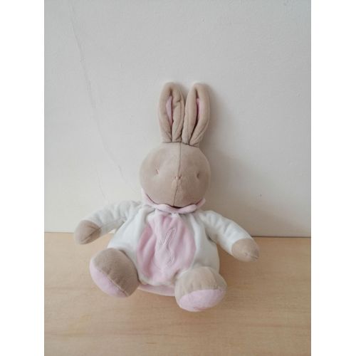 Doudou Lapin Blanc Rose Klorane