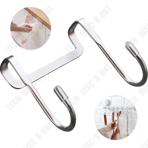 TD® Lot de 4 pièces de Crochet pour Vêtements derrière porte- Cintres Rack Cuisine Dortoir Multifonctionnelle sans trace Solide