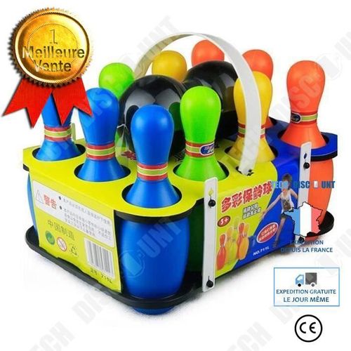 Jeux De Quilles 10 Quilles 2 Balle En Mousse Bowling Set Mit Sac Rangement Extérieur Intérieur Enfant Cadeaux Unisexe Jeux