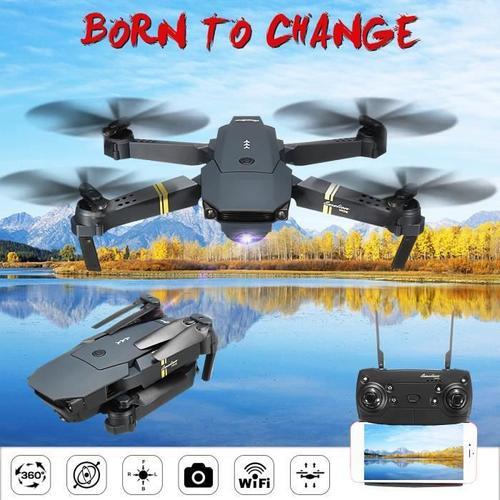 Eachine E58 - Wifi Rc Drone Fpv 2mp 720p Caméra + Boîte + 2 Batteries Rtf Quadcopter Jouet Cadeau Noël-Eachine