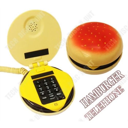 TD® Téléphone hamburger simulé - jouet téléphonique - extension de téléphone à domicile cadeau nouveau et exotique