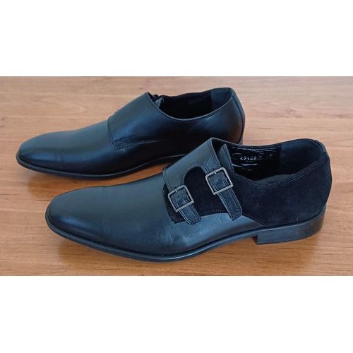 Chaussures De Ville Habillees. Noir. Cuir. Daim. Gerard Pasquier. Pointure 45