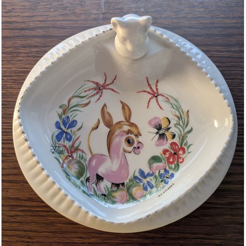 Assiette Chauffante Bébé En Porcelaine De Limoges - Décor Âne