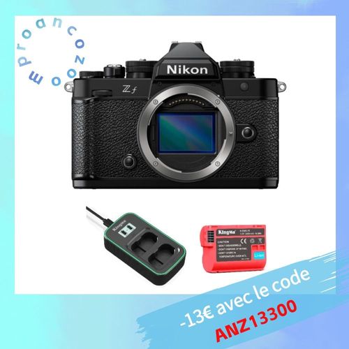 Nikon ZF 24.5 mpix Boitier + Kingma 2400mAh batterie (Nikon EN-EL15) + Kingma chargeur de batterie