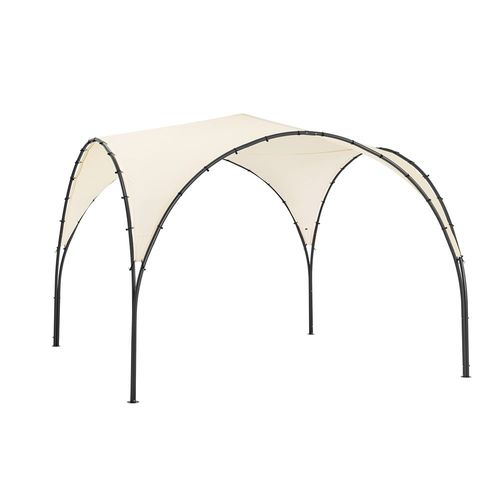 Sobuy Tonnelle De Jardin Anti Uv30, Pavillon De Jardin Pliable Pour Camping, Barnum Pliant, Tente De Fête, Tente De Réception, Ombre Tente, Tonnelle Camping, Beige, L334xp334xh256 Cm, Kls16-Mi