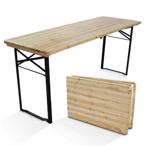 Table De Brasserie Pliante En Bois 180 Cm