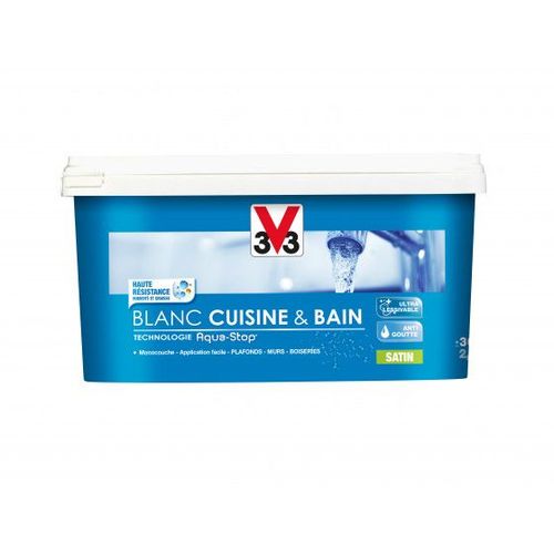 Peinture intérieure monocouche Blanc Cuisine & Bain satin