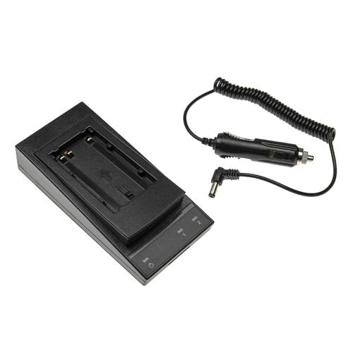 Vhbw Chargeur Compatible Avec Leica Gs20, Rx1200, Piper 100, Piper 200 Appareil De Mesure / Batterie - Noir, Avec Adaptateur Allume-Cigare