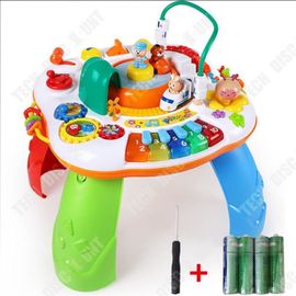 Td? Jouets ?Ducatifs Pour Enfants Table De Jeu De Blocs De Construction De Train Ferroviaire Table D'apprentissage Multifonctionnell