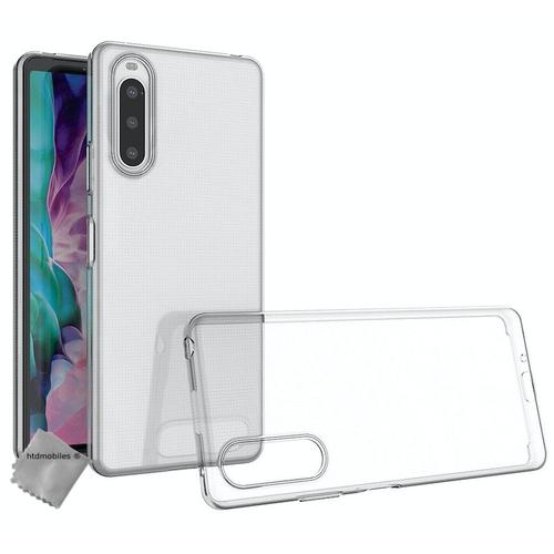 Housse Etui Coque Silicone Gel Fine Pour Sony Xperia 10 Iv + Film Ecran - Transparent Tpu