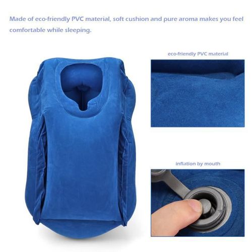Oreiller de Voyage Gonflable-Coussin de Voyage memoire de Forme,Gonflable Air Voyage Oreiller Appui-Tête Chin Soutien Coussins Sieste Oreillers pour Avion Voiture Bureau Reste 