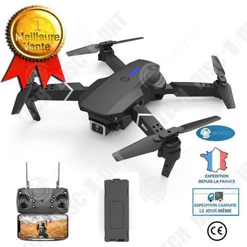 Td? Drone Noir Avec Double Cam?Ra Hd Quadrirotor Photographique Et Vid?O 4k A?Rienne E525pro 1 Avion + 3 Batteries + T?L?Commande-Autre