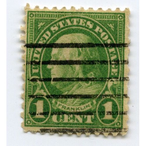 Timbre Usa Benjamin Franklin 1 Cent (11) Oblitéré (Rrr)