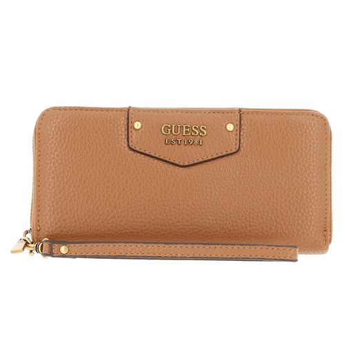 Portefeuille Guess Eco brenton slg lrg zip around caramel Marron 20070