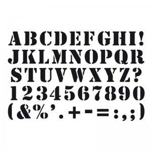 Pochoir Alphabet Pour Carterie 10x15 Cm