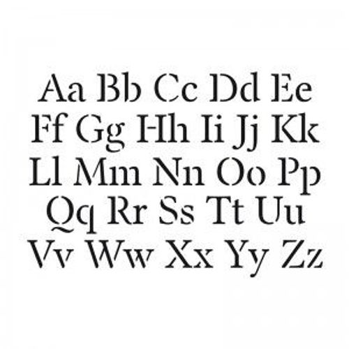 Pochoir Alphabet Pour Carterie 10x15 Cm