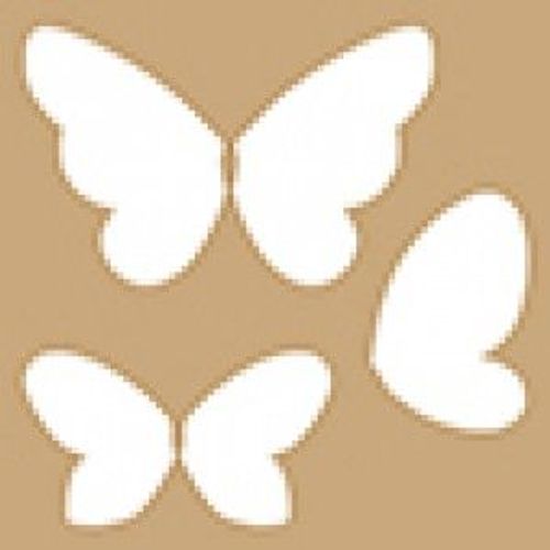 2 Pochoirs Kraft Papillon - 20x20cm