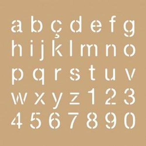 2 Pochoirs Kraft Alphabet - 20x20cm