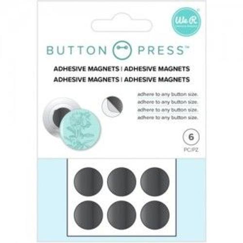 6 Adhesive Magnets - 6 Aimants - Button Press