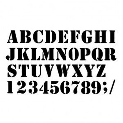 Pochoir Alphabet Découpe Au Laser 25x42 Cm