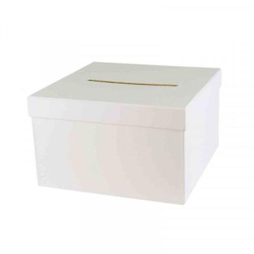 Urne Carrée En Carton Blanc Personnalisable - Surdiscount