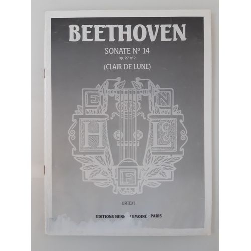 Partition Pour Piano - Beethoven - Sonate N°14 Op.27 N°2 - Clair De Lune