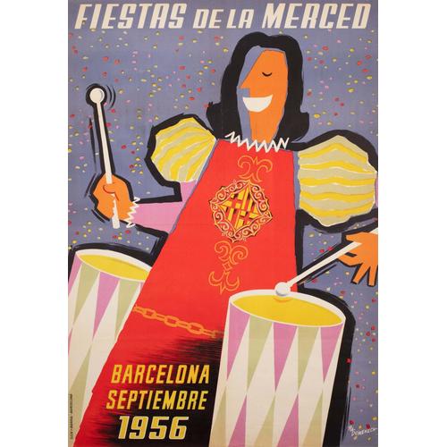 Affiche Barcelone 1956 Merced