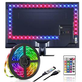 Ruban Lumineux 5M LED RGB 2835 Télécommande USB Bluetooth Flexible Fêtes TV PC. 
