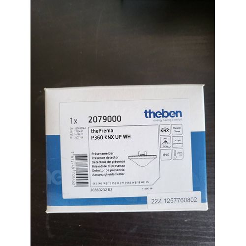 Theben - Détecteur de présence encastré faux plafond- the Prema P360 KNX UP WH 